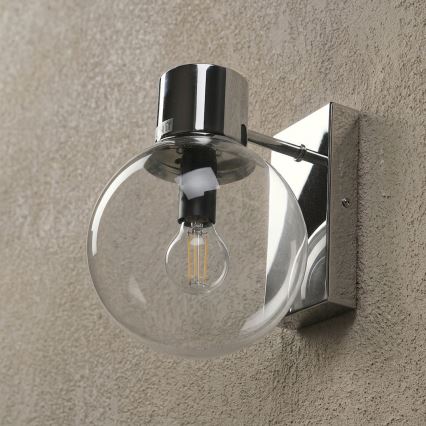 Aplica de perete SFERIO 1xE14/5W/230V crom lucios/sticlă transparentă