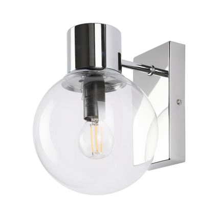 Aplica de perete SFERIO 1xE14/5W/230V crom lucios/sticlă transparentă