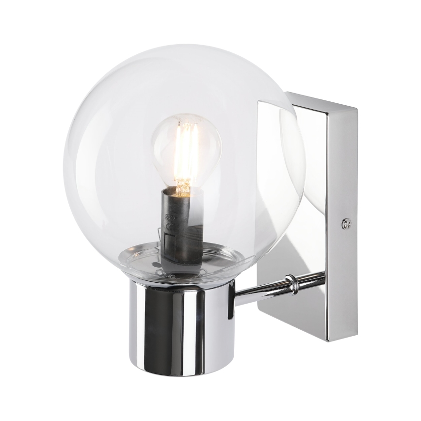 Aplica de perete SFERIO 1xE14/5W/230V crom lucios/sticlă transparentă