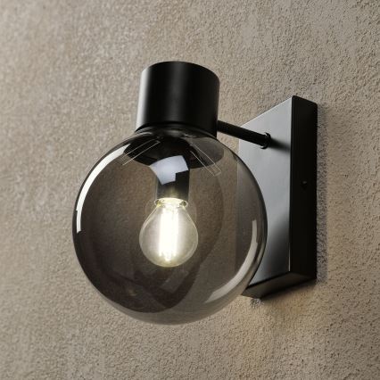 Aplică de perete SFERIO 1xE14/5W/230V negru / negru fumuriu