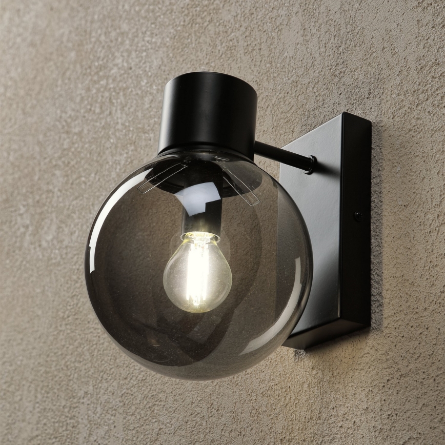 Aplică de perete SFERIO 1xE14/5W/230V negru / negru fumuriu