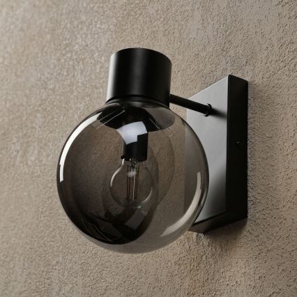 Aplică de perete SFERIO 1xE14/5W/230V negru / negru fumuriu