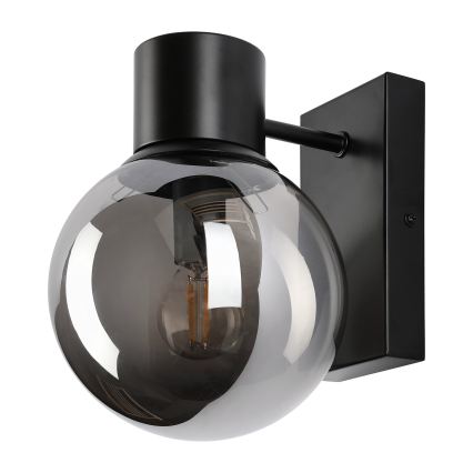 Aplică de perete SFERIO 1xE14/5W/230V negru / negru fumuriu