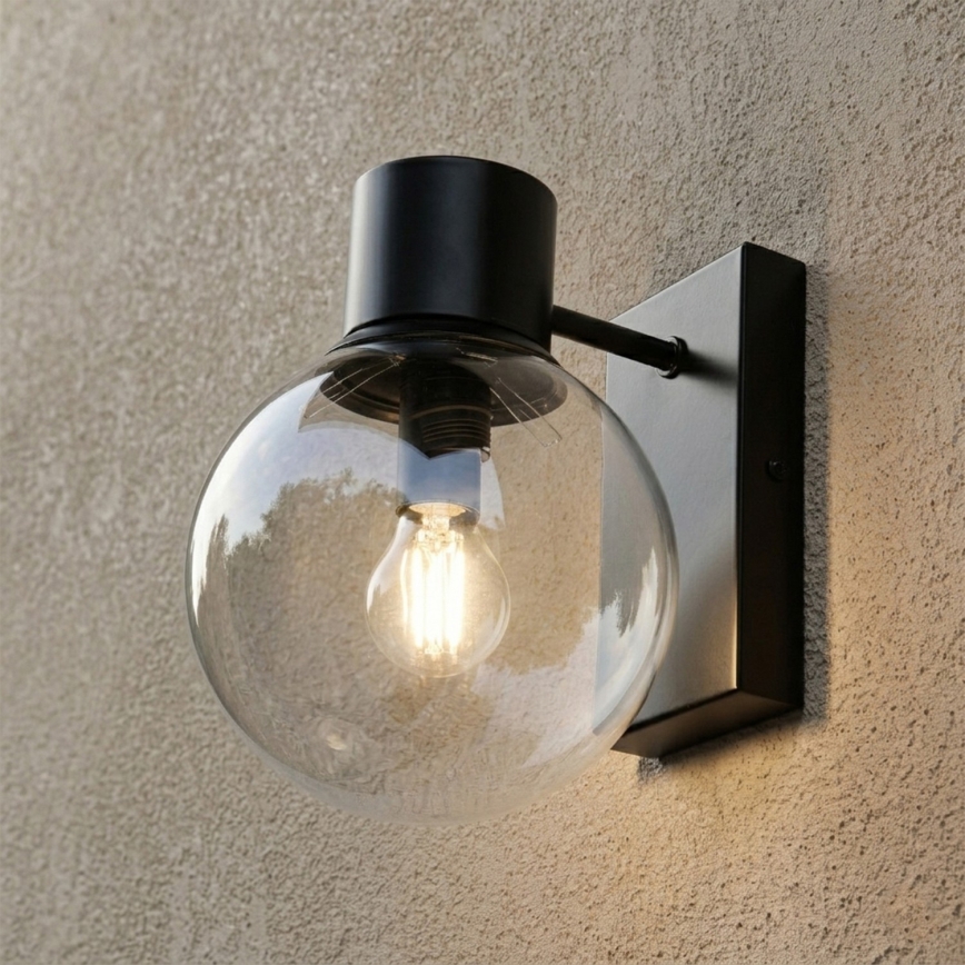 Aplica de perete SFERIO, 1xE14/5W/230V, negru/transparent