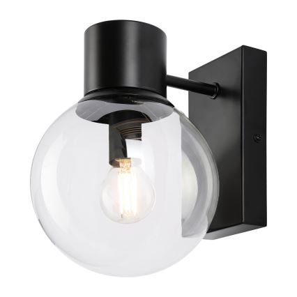 Aplica de perete SFERIO, 1xE14/5W/230V, negru/transparent