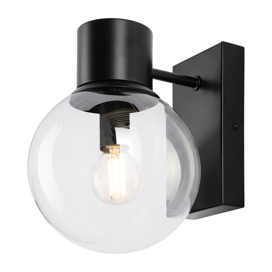 Aplica de perete SFERIO, 1xE14/5W/230V, negru/transparent
