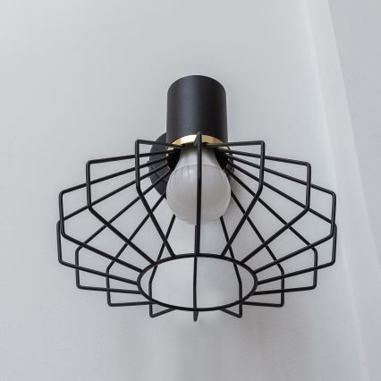 Aplica de perete SOLANO 1xE27/15W/230V negru/auriu