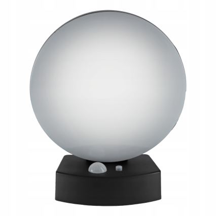 Aplică solară de perete LED reglabilă cu senzor, LED/3W/3,7V 1800 mAh IP54, negru