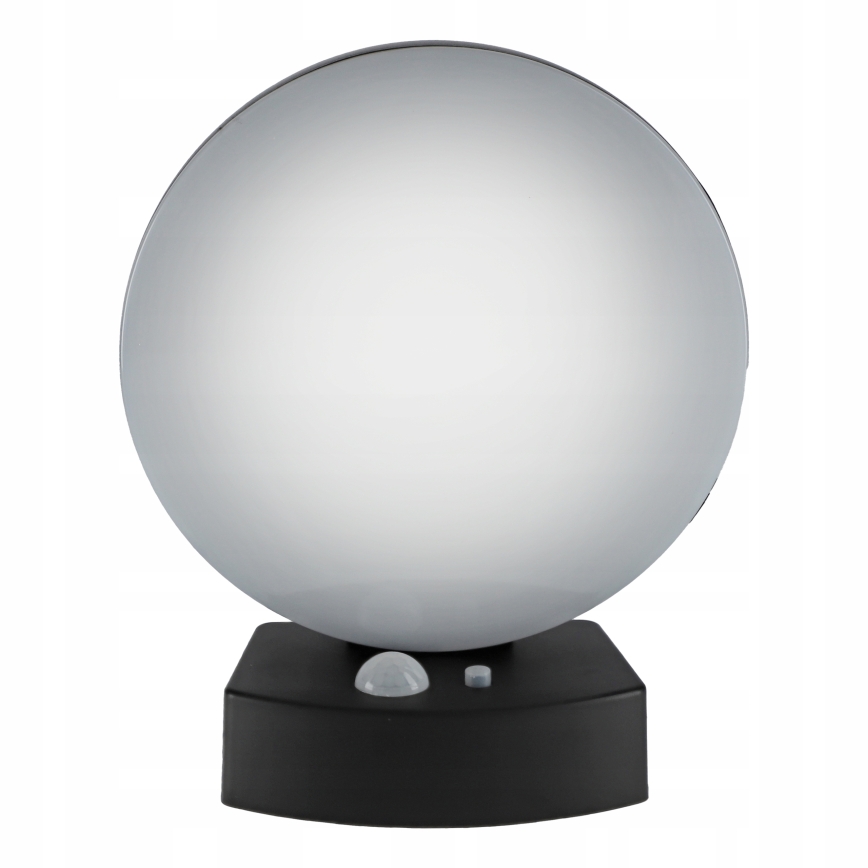 Aplică solară de perete LED reglabilă cu senzor, LED/3W/3,7V 1800 mAh IP54, negru
