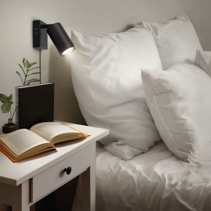 Aplică de perete CELE 1xGU10/30W/230V negru