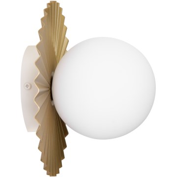 Aplica de perete SUNPLISS 1xG9/10W/230V, diam. 20 cm, auriu/crem