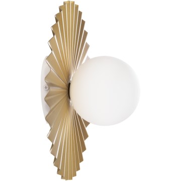 Aplica de perete SUNPLISS 1xG9/10W/230V Ø 35 cm auriu/crem