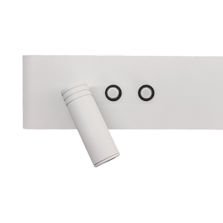 Aplica de perete tip spot RESORT LED/10W/230V + LED/3W, albă, stânga