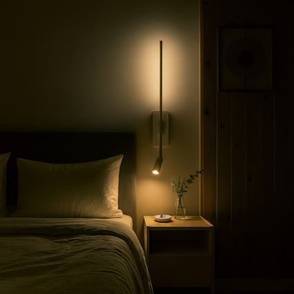 Aplică de perete TORCH LED 6W/230V + LED 3W, alb