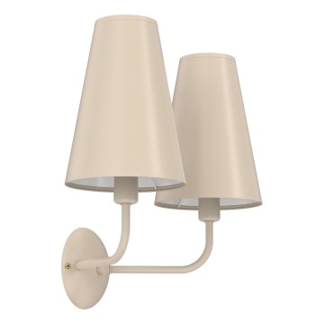 Aplica de perete TORTOLA 2xE14/15W/230V bej