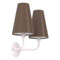 Aplica de perete TORTOLA 2xE14/15W/230V maro/crem