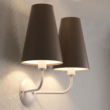 Aplica de perete TORTOLA 2xE14/15W/230V maro/crem