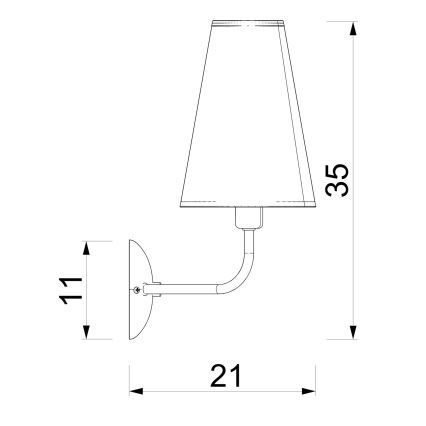Aplica de perete TORTOLA 2xE14/15W/230V maro/crem