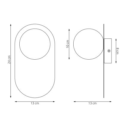 Aplica de perete VIVA 1xG9/8W/230V gri