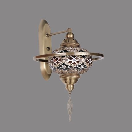 Aplică de perete YENI, 1xE27/40W/230V, bronz