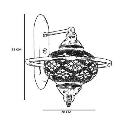 Aplica de perete YENI 1xE27/40W/230V bronz
