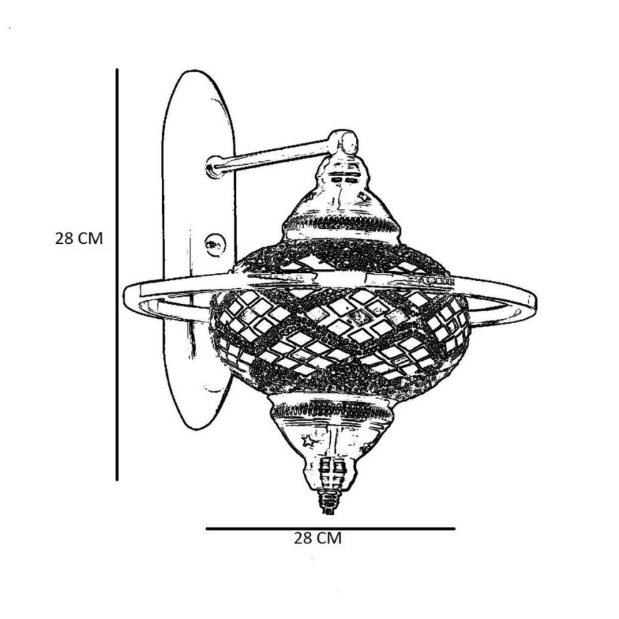 Aplica de perete YENI 1xE27/40W/230V bronz