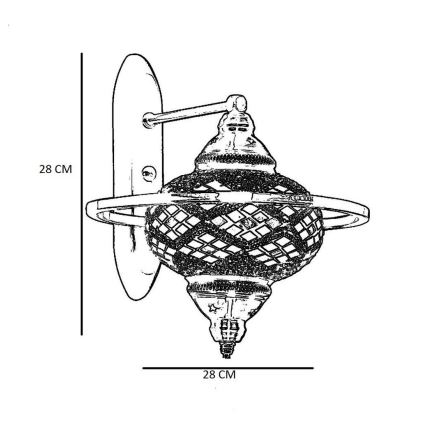 Aplica de perete YENI 1xE27/40W/230V, bronz
