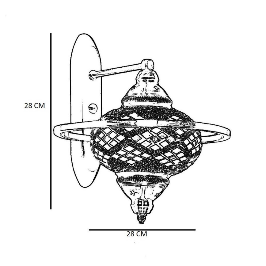 Aplica de perete YENI 1xE27/40W/230V, bronz