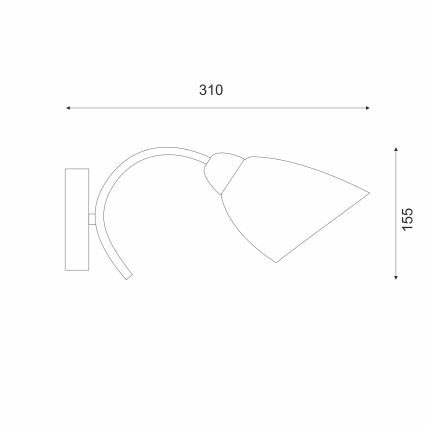 Aplică DONNA 1xE27/60W/230V patină