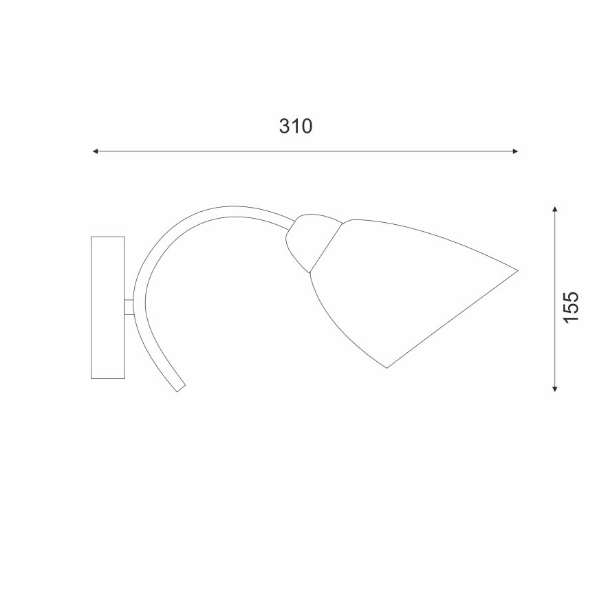 Aplică DONNA 1xE27/60W/230V patină