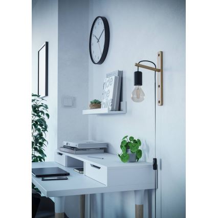 Aplică Eglo 1xE27/10W/230V maro/negru ficus de cauciuc