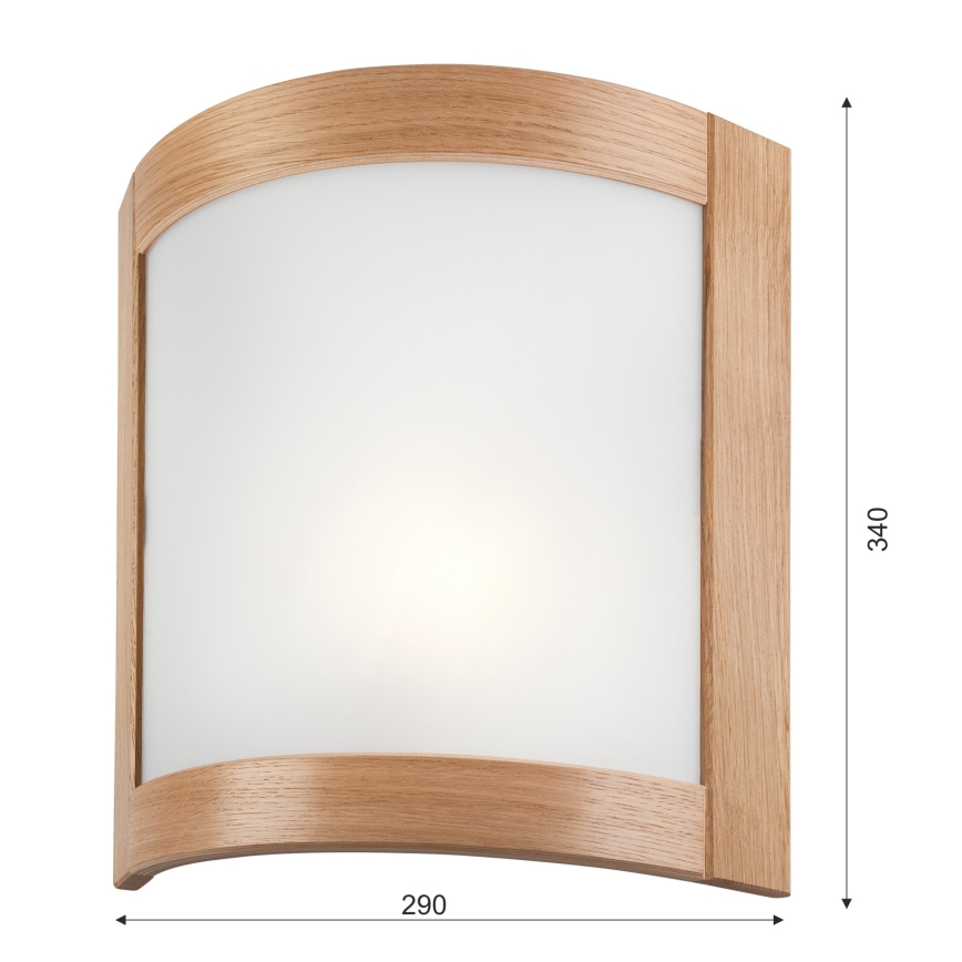 Aplică ELODIE 1xE27/60W/230V stejar