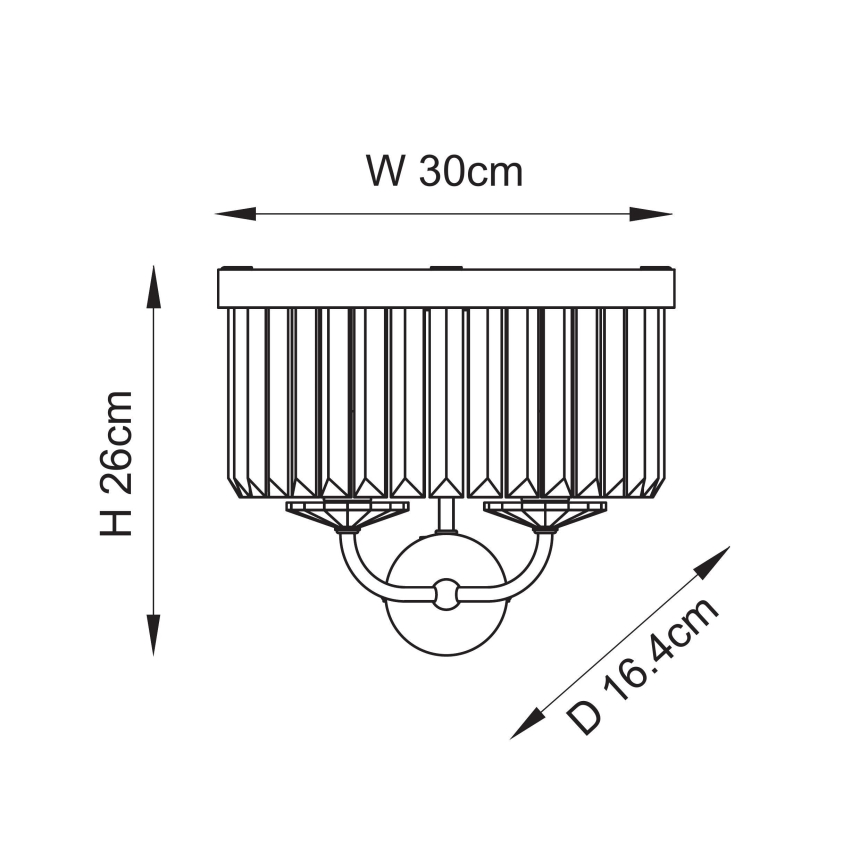 Aplică Endon 106450 CHESTERFIELD 2xE14/6W/230V alamă