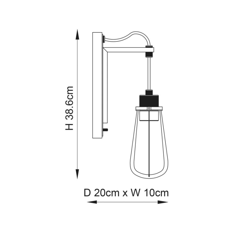 Aplică Endon 80950 URBAN 1xE27/6W/230V negru