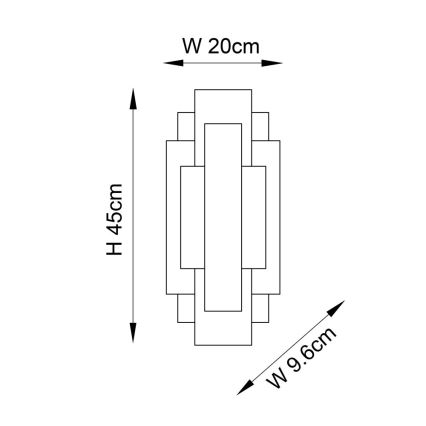 Aplică Endon 90452 ALZARE 2xG9/3W/230V auriu