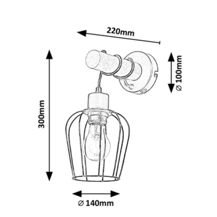 Aplică FABIAN 1xE27/40W/230V Rabalux