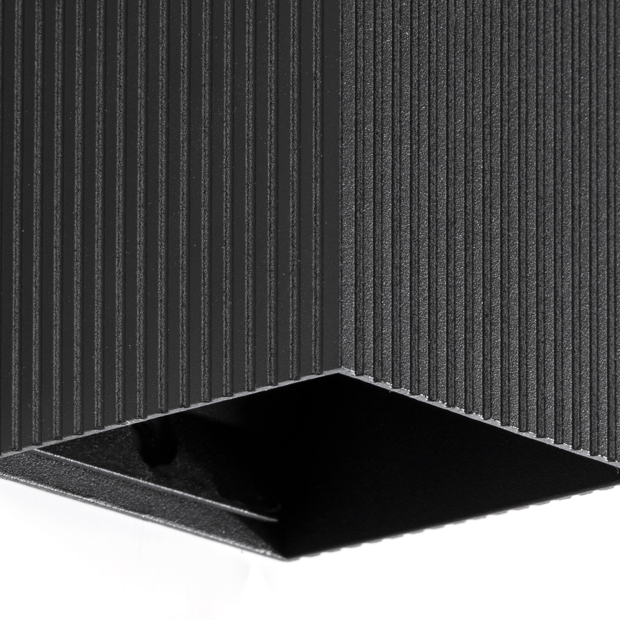 Aplică FARO 40535 SOLE 1xGU10/8W/230V negru canelat dreptunghiular