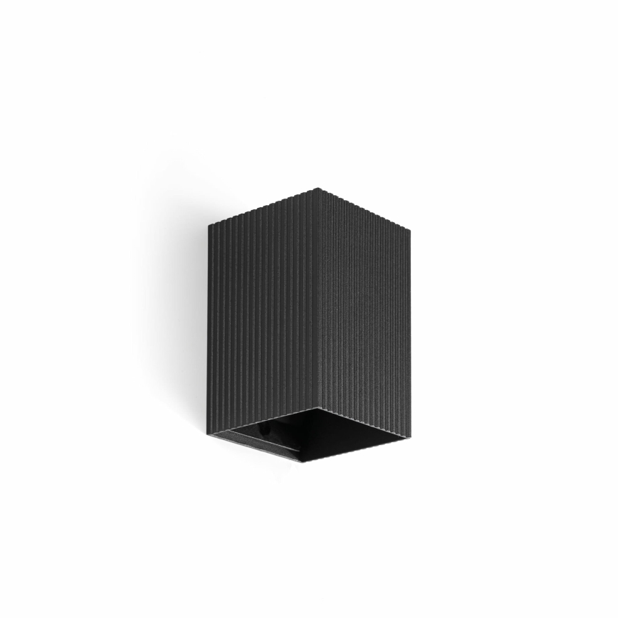 Aplică FARO 40535 SOLE 1xGU10/8W/230V negru canelat dreptunghiular