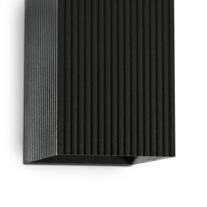 Aplică FARO 40566 SOLE 2xGU10/8W/230V negru canelat dreptunghiular