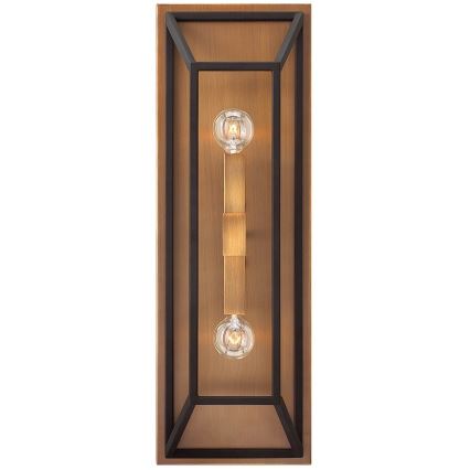 Aplică FU LIGHTON 2xE14/60W/230V maro/neagră Hinkley