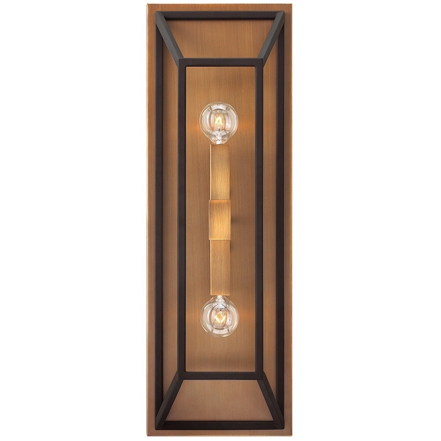 Aplică FU LIGHTON 2xE14/60W/230V maro/neagră Hinkley