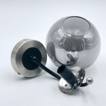 Aplică GEORGIA 1xE14/5W/230V crom mat/fumuriu