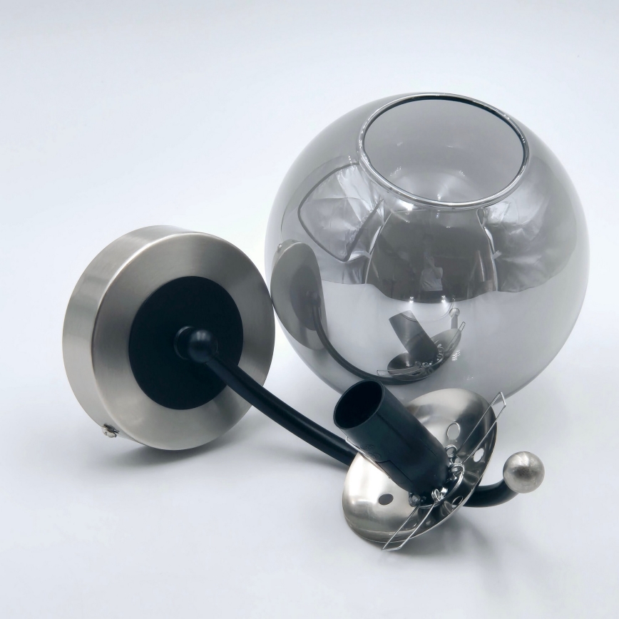 Aplică GEORGIA 1xE14/5W/230V crom mat/fumuriu