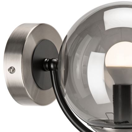 Aplică GEORGIA 1xE14/5W/230V crom mat/fumuriu