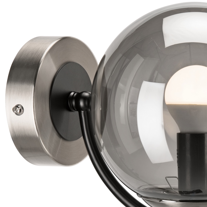 Aplică GEORGIA 1xE14/5W/230V crom mat/fumuriu