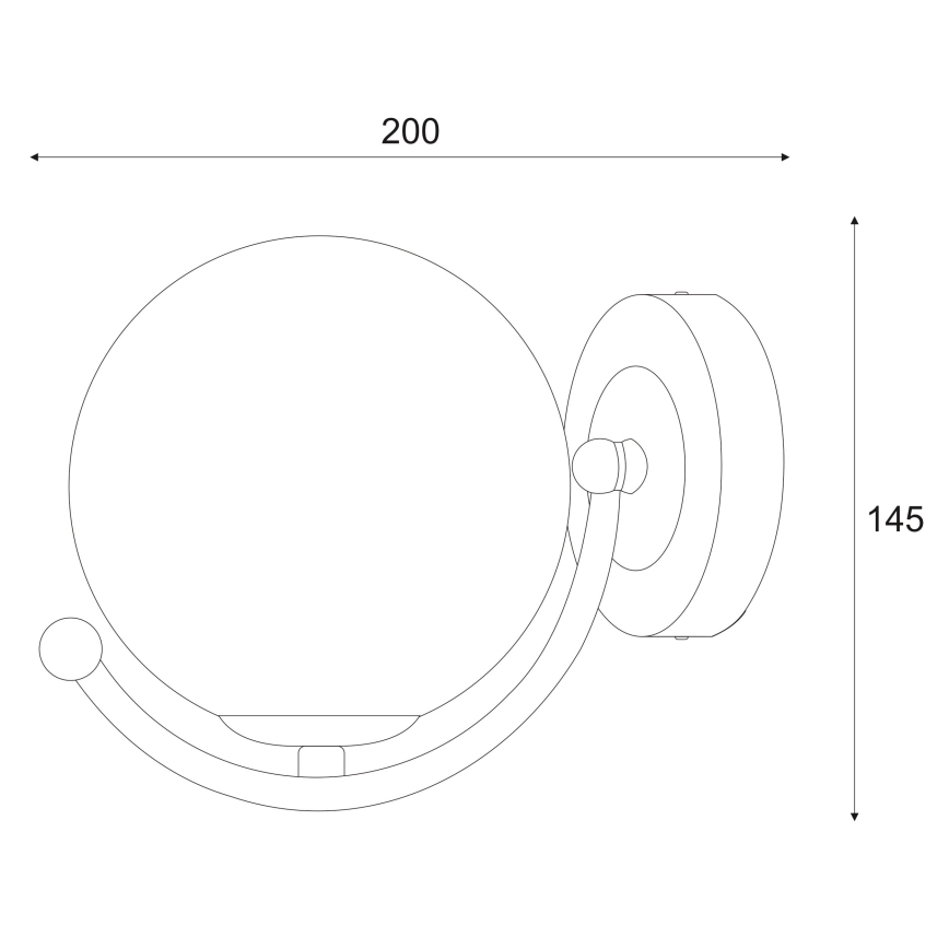 Aplică GEORGIA 1xE14/5W/230V crom mat/fumuriu
