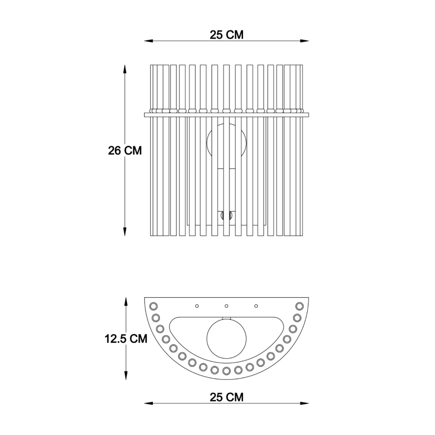Aplică Globo 1xE27/60W/230V negru