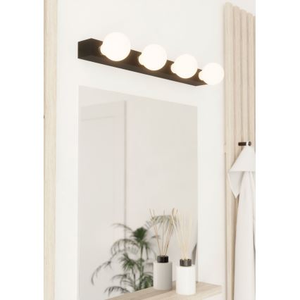 Aplică 4xE27/40W/230V neagră Eglo