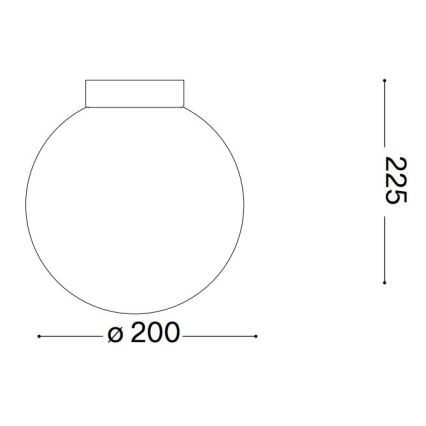 Aplică Ideal Lux CARTA 1xE27/25W/230V d. 20 cm alb