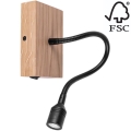 Aplică LECTOR LED/2,5W/230V stejar – certificat FSC